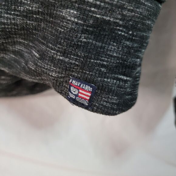 Phat Farm Mens Hoodie Large Full-Zip Black Grey Heavyweight Pockets Pre Owned - Picture 3 of 14